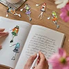 >SALE<6pcs Bookmark Diamond Dots with Crystal Little Witch Dot Drill Book Mark Cartoon