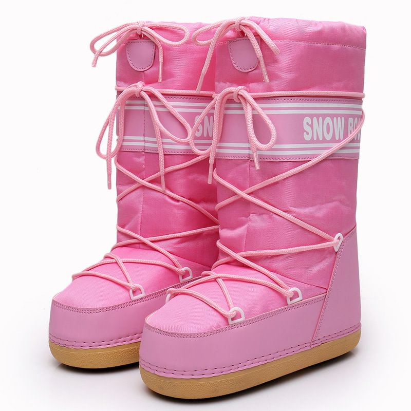 Skiing Space Boots Fashion Round Head Middle Tube Women's Snow Field-PABIUYOU- Women's Fashion Leader