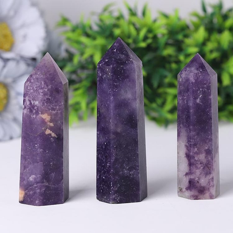 Natural Purple Mica Points Healing Towers Points Bulk