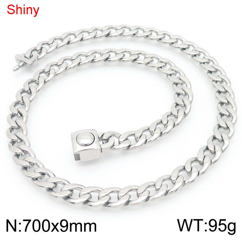 Stainless Steel NK Chain Bracelet Fashion Personality Titanium Steel Figaro Chain Necklace