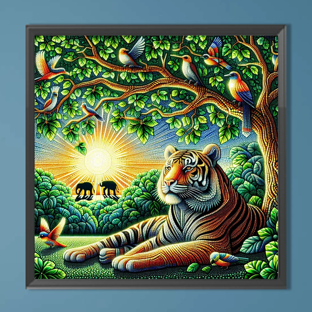 Diamond Painting - Full Round Drill - Tiger(Canvas|40*40cm)