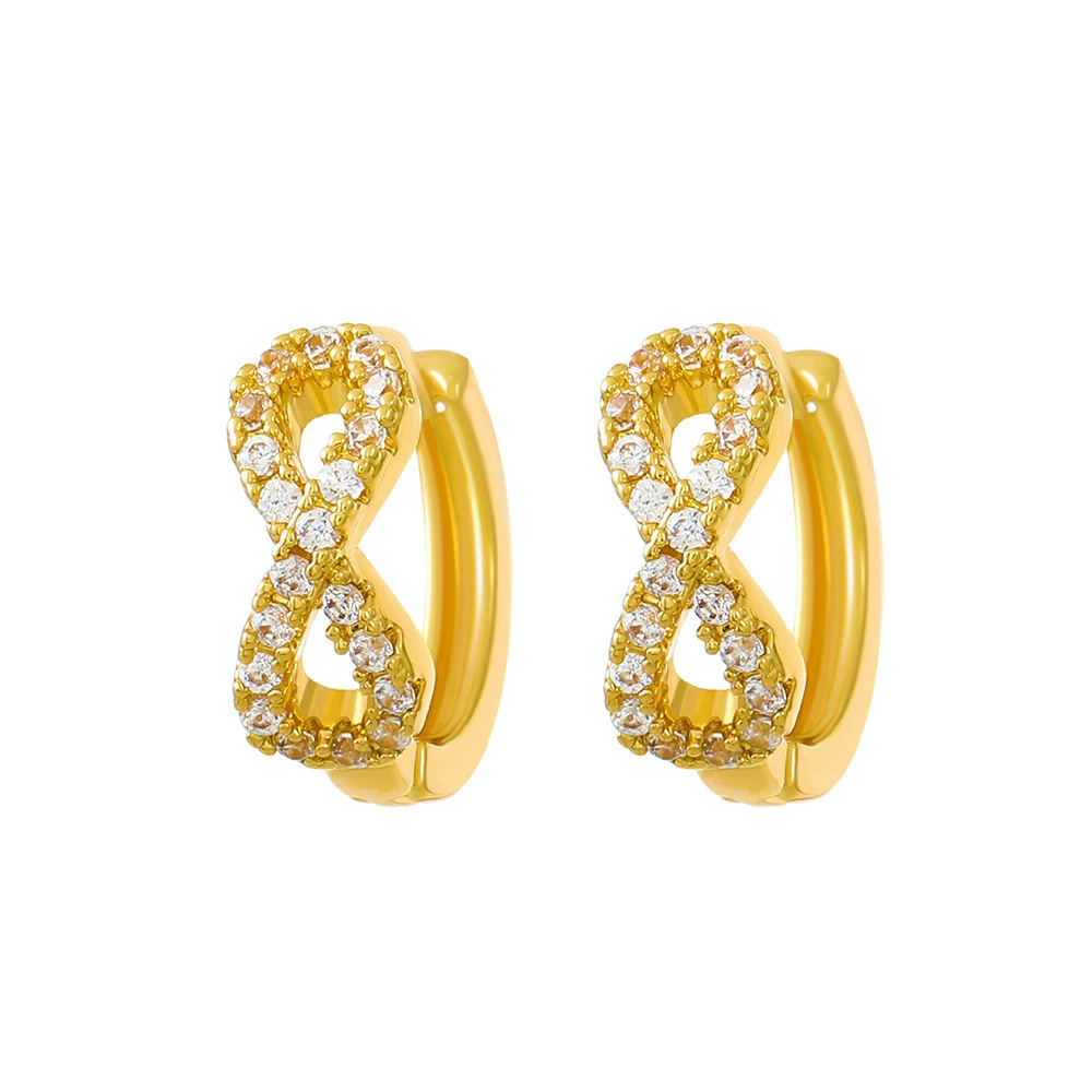Infinity Symbol Number 8 Zirconia Earrings
