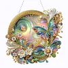 (Upgrade Size)DIY Double Sided Effect Diamond Painting Hanging Pendant Kit (Flower Butterfly)