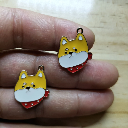 Bulk 10 30 Cartoon Animal Dog Charms, Pastoral Dog Charm Pendant,Gold Enamel Charm Earring Necklace Bracelet Jewelry Accessories DIY