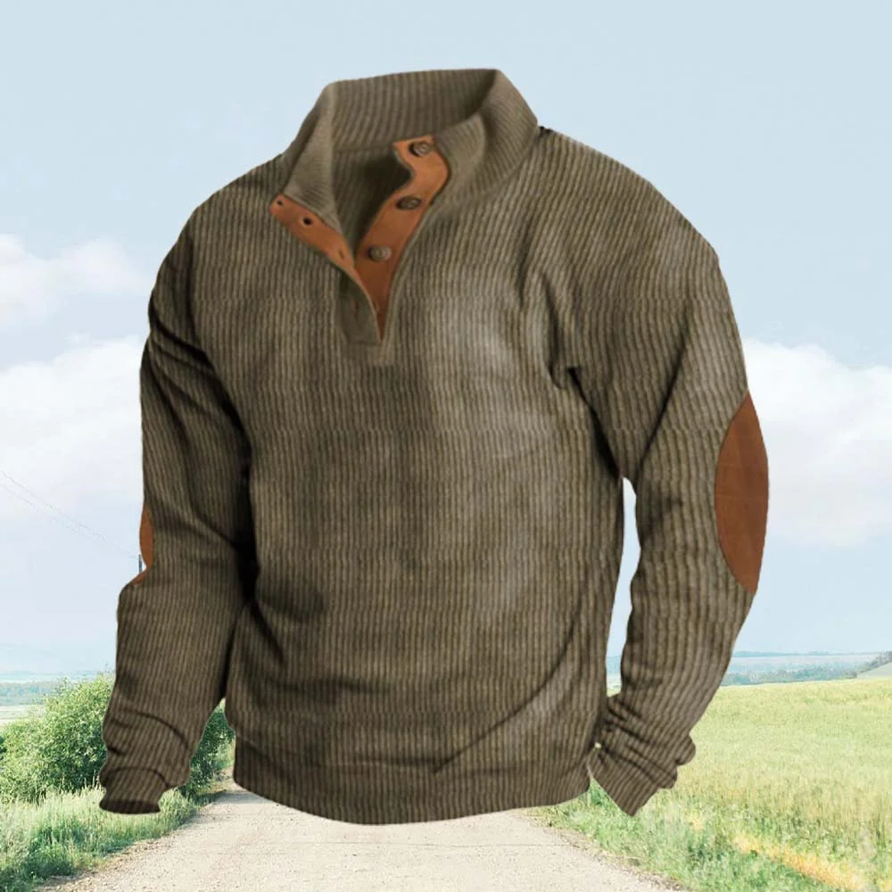 Smiledeer Men's spring and autumn casual stand collar sweatshirt
