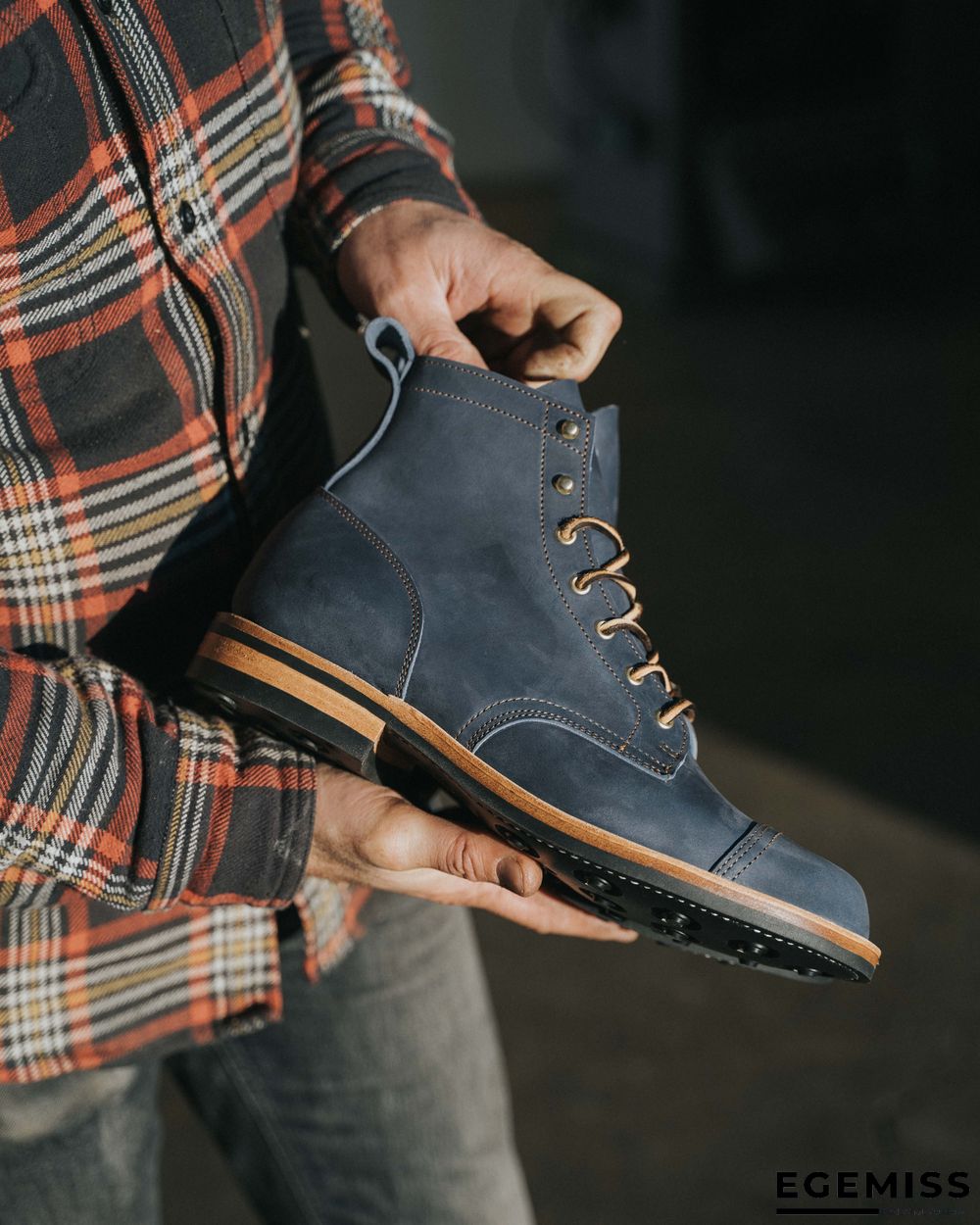 Cow Split Leather Men Boots Comfortable Boots Men Footwear Rubber Ankle Boots Men's Shoes | EGEMISS