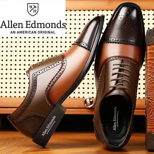 Skórzane buty biznesowe Allen Edmonds, wygodne i wysokiej jakości