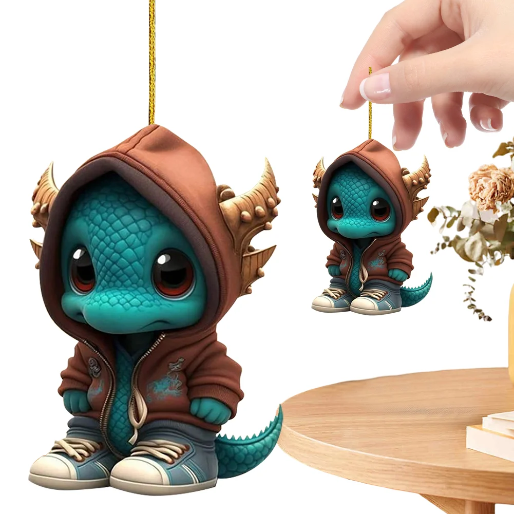 Christmas Dragon Tree Pendant Novelty Cute Acrylic Party Favors (G)