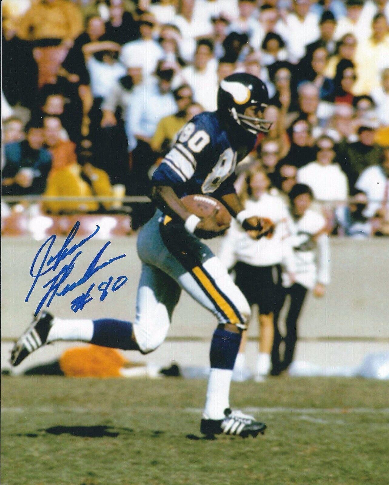 Signed 8x10 JOHN HENDERSON Minnesota Vikings Autographed Photo Poster painting - w/COA