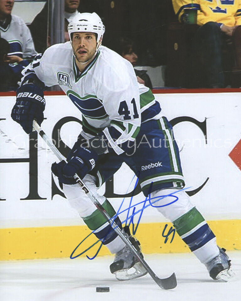 Andrew Alberts Vancouver Canucks signed Autographed 8x10 Photo Poster painting COA GFA