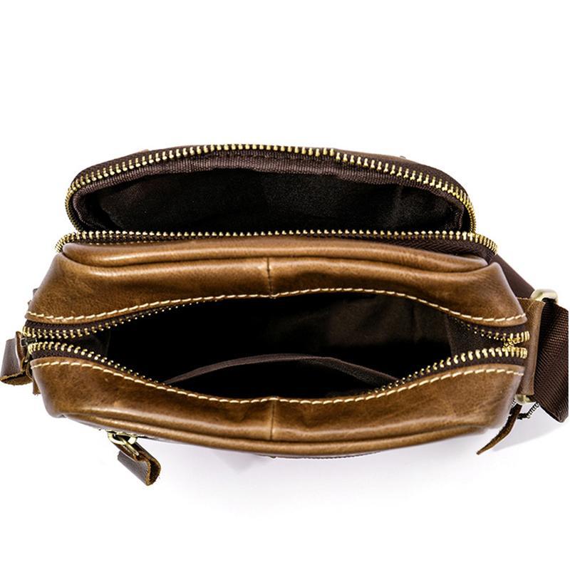 Men's Casual Zipper Crossbody Packs Shoulder Bag With Large Capacity