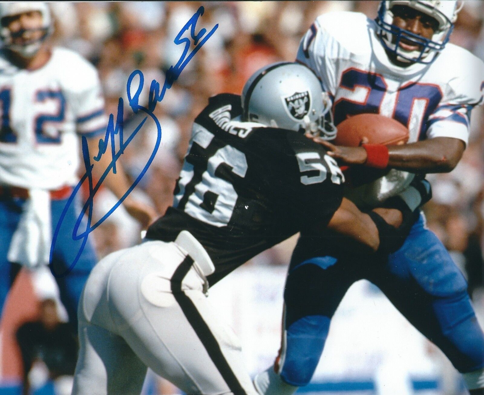 Autographed JEFF BARNES 8X10 Oakland Raiders Photo Poster painting - w/COA