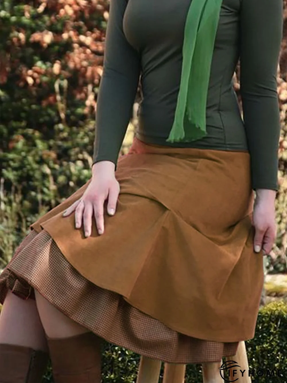 Casual Cotton-Blend Skirt | IFYHOME