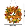 DIY Acrylic Special Shaped Diamond Painting Fall Wreath Ornament Hanging Kit
