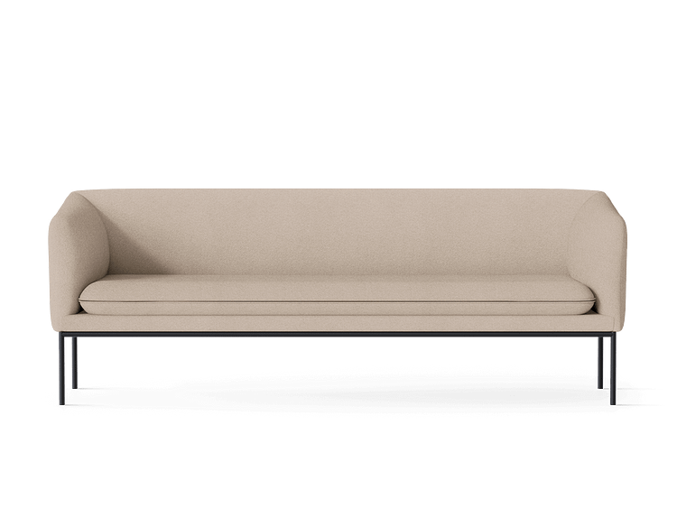 Turn Sofa 3 - Black - Grain - Cashmere