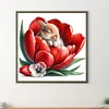 Diamond Painting-5D Full Round Drill  Flower Rabbit