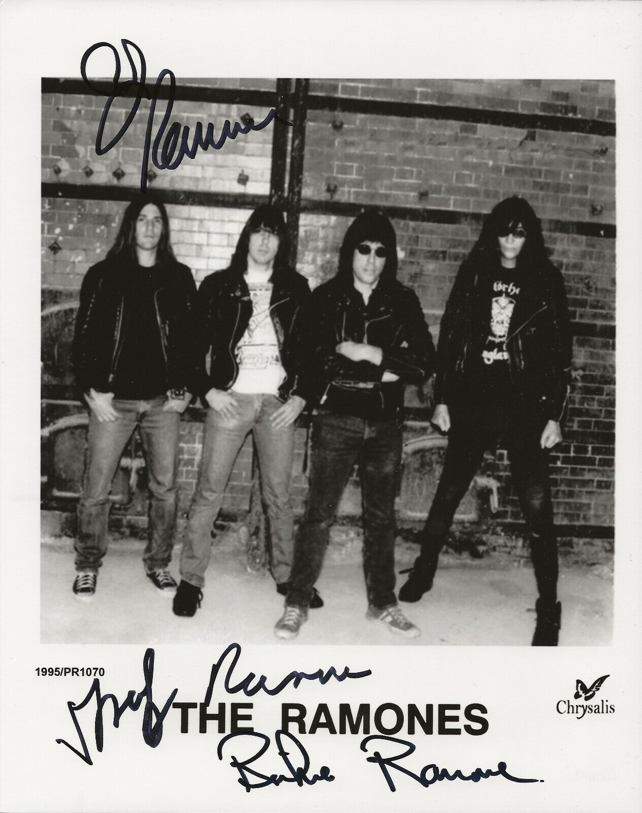 The Ramones REAL hand SIGNED Photo Poster painting #2 COA Autographed By Marky CJ and Richie