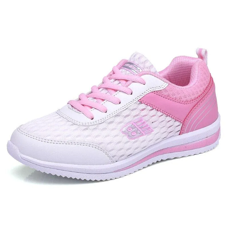 2021 Sneakers Women Shoes Flats Casual Ladies Shoes Woman Lace-Up Mesh Light Breathable Female zapatillas de deporte para mujer