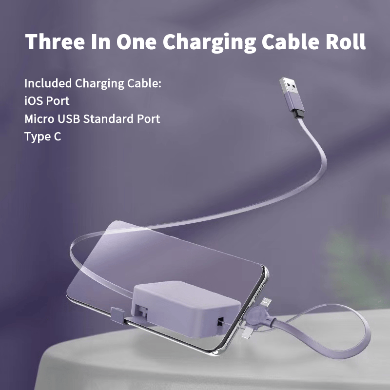 🔥Clearance Sale 48% OFF🔥Three In One Charging Cable Roll