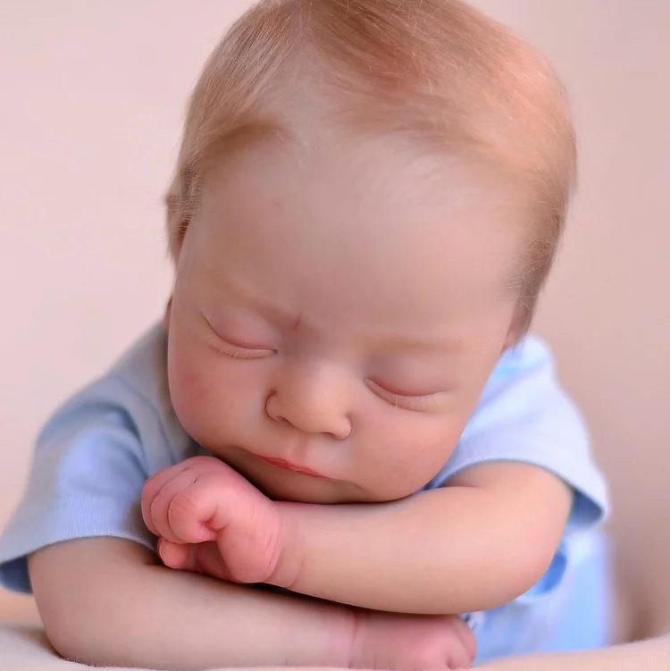 Reborn Baby Doll Boy James 17" Cute Lifelike Handmade Sleeping Weighted Baby Doll Rebornartdoll® RSAW-Rebornartdoll®