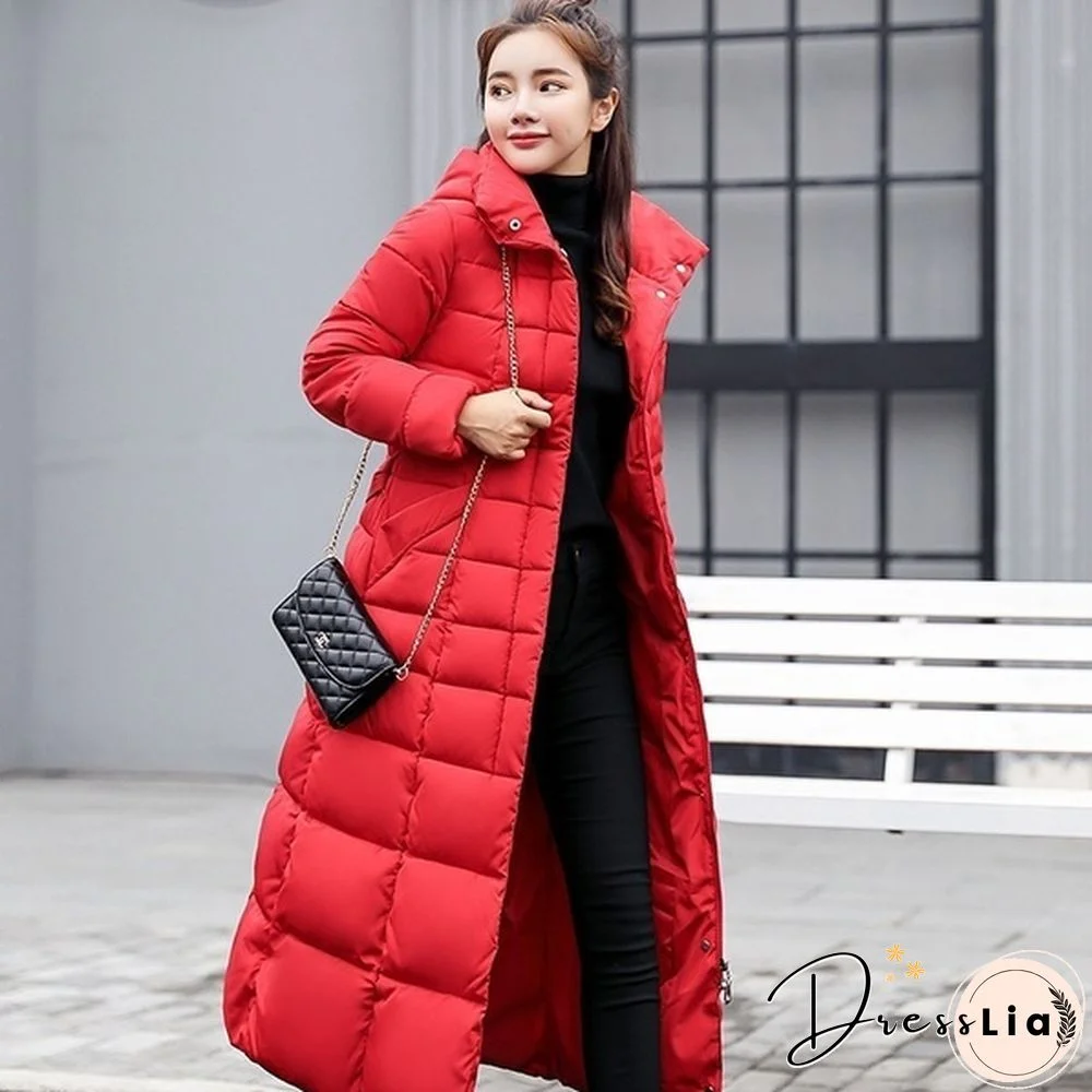 New Fashion Women's Winter Down Coat Clothes Cotton-Padded Thickening Down Casual Winter Coat Long Jacket Down Parka XS-3XL