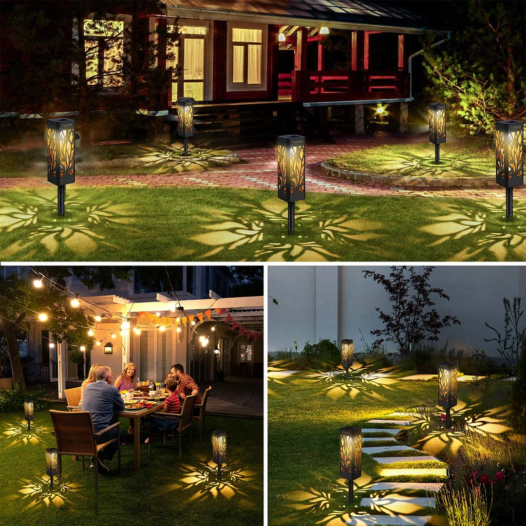 Solar Powered LED Garden Lights, Waterproof Solar Pathway Lights  Outdoor Garden decor For Yard