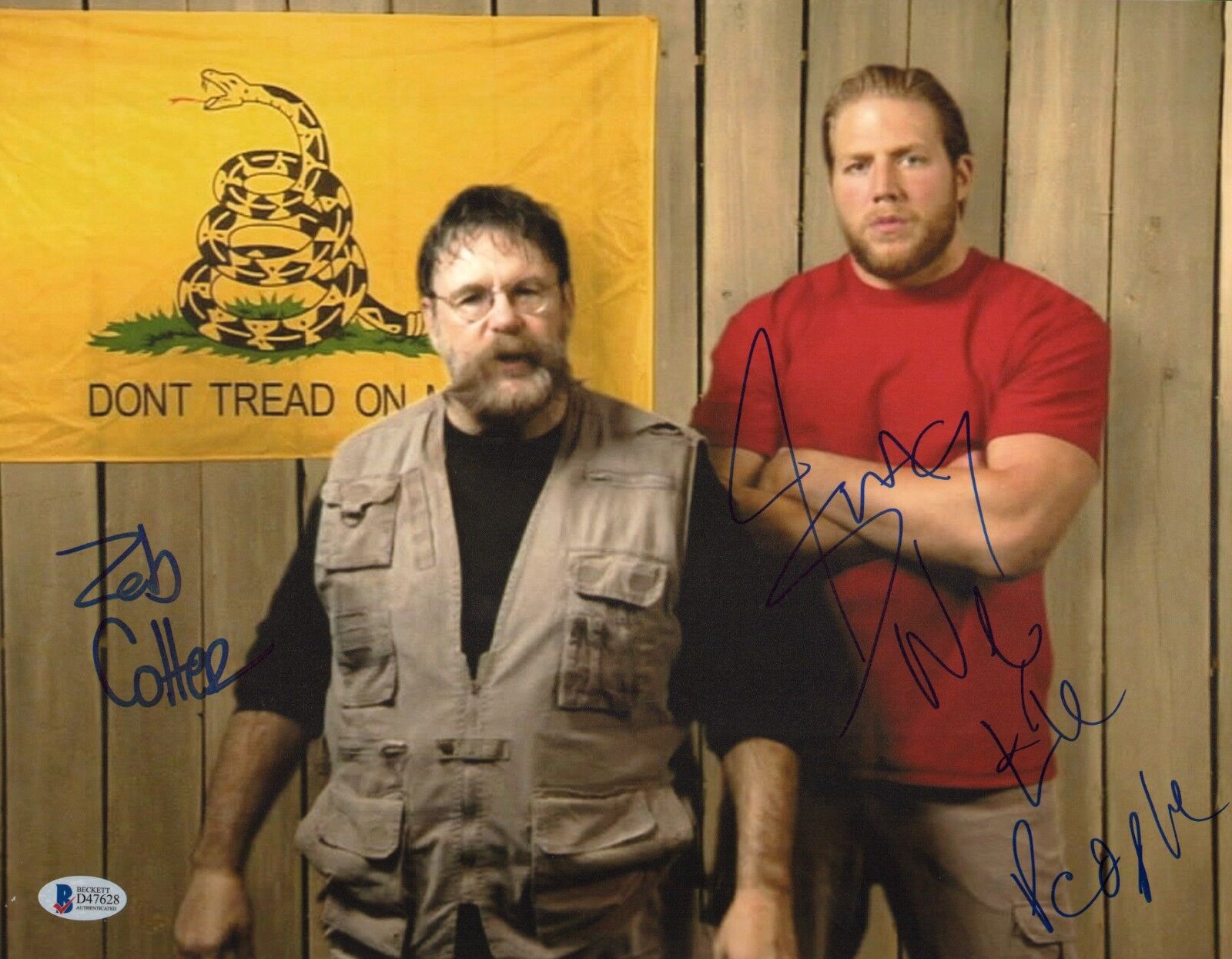 Jack Swagger ZEB colter 签名 11x14 照片 BAS Beckett 真品 WWE 图片亲笔签名