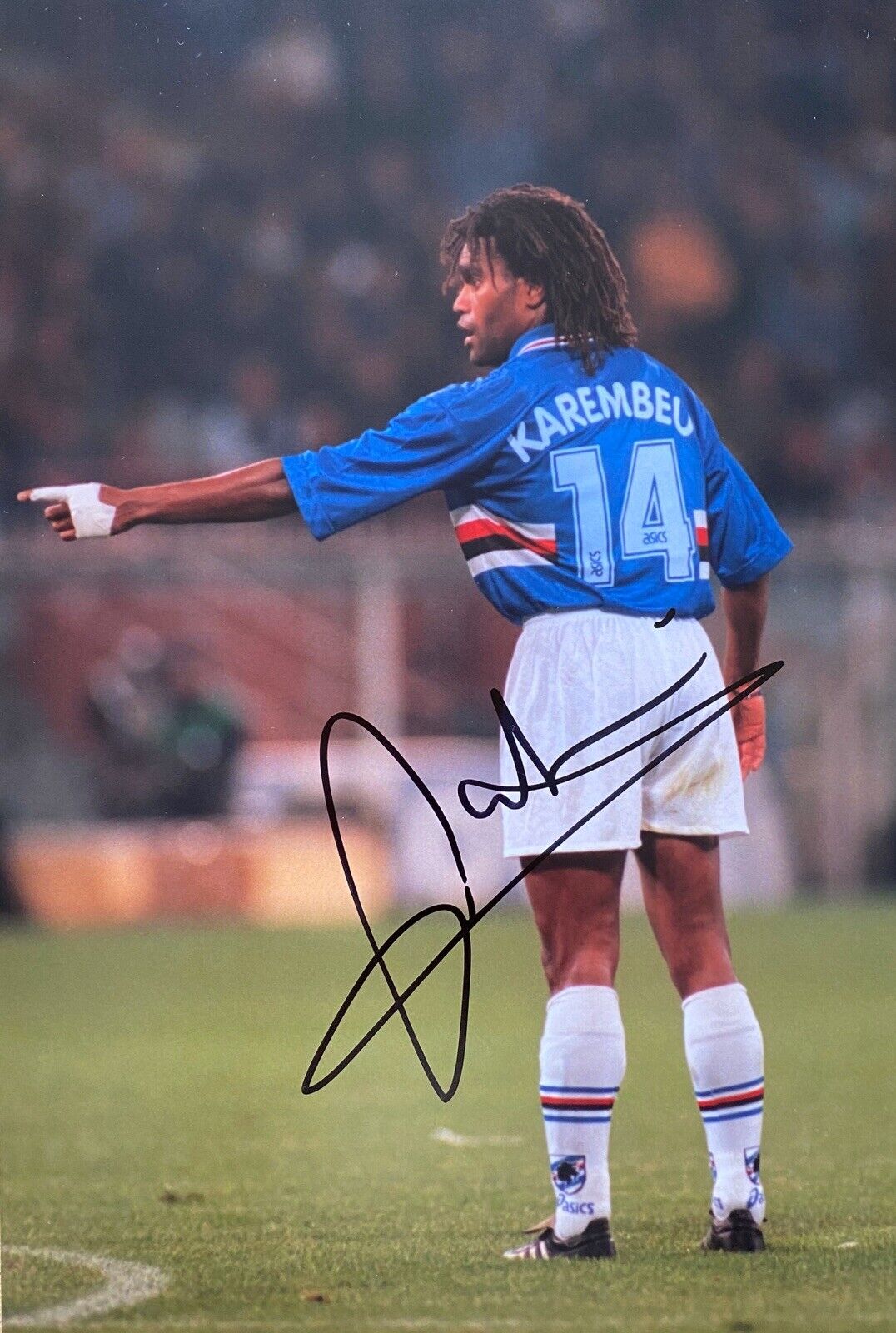 Christian Karembeu Hand Signed 12x8 France Photo Poster painting