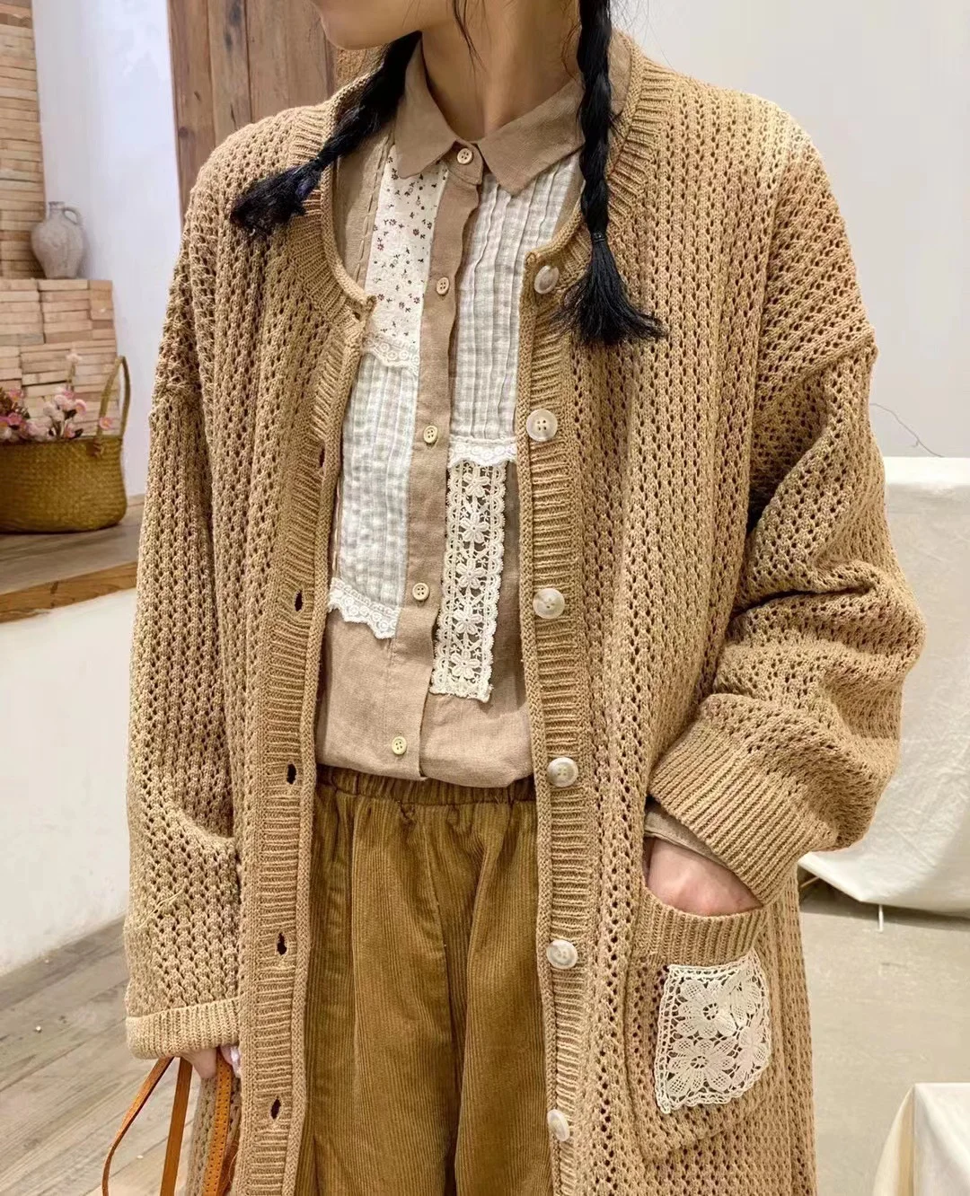 Chicfifth Sweater Women Winter Long Sleeve High Quality Autumn Vintage Top Knitted Cardigan