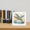 5D DIY Partial Special Shaped Drill Dragonfly Diamond Painting With Frame Decor 19.2x19.2cm