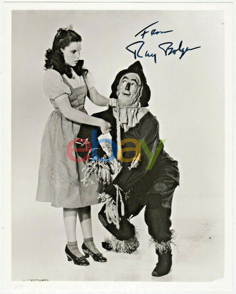 Ray Bolger Wizard Of Oz Scarecrow Judy Garland WOZ Autograph Signed 8x10 Photo Poster painting r