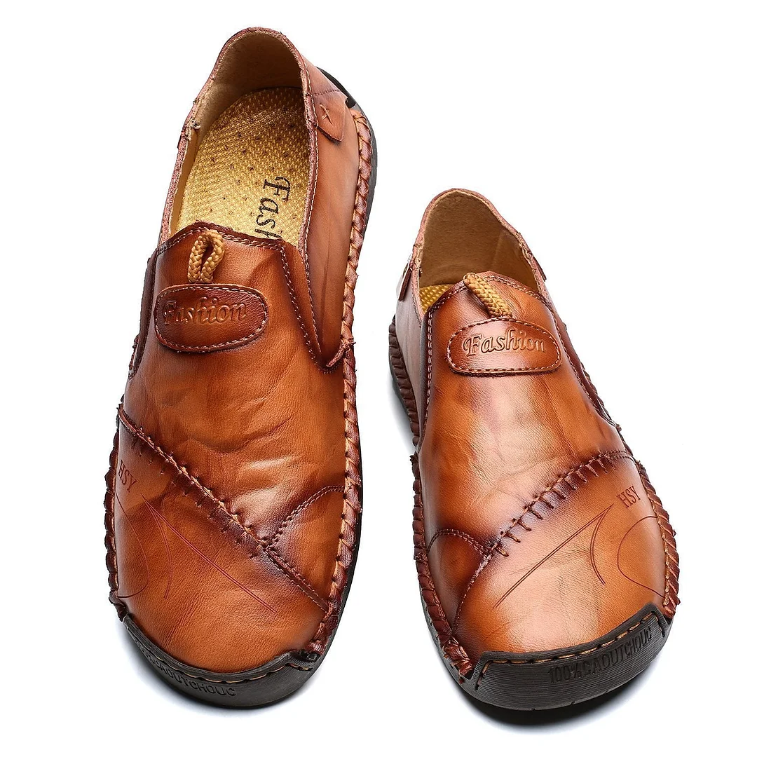 Hot Sale Genuine Leather Men's shoes Moccasins Loafers Shoes Waterproof Soft Breathable Flats
