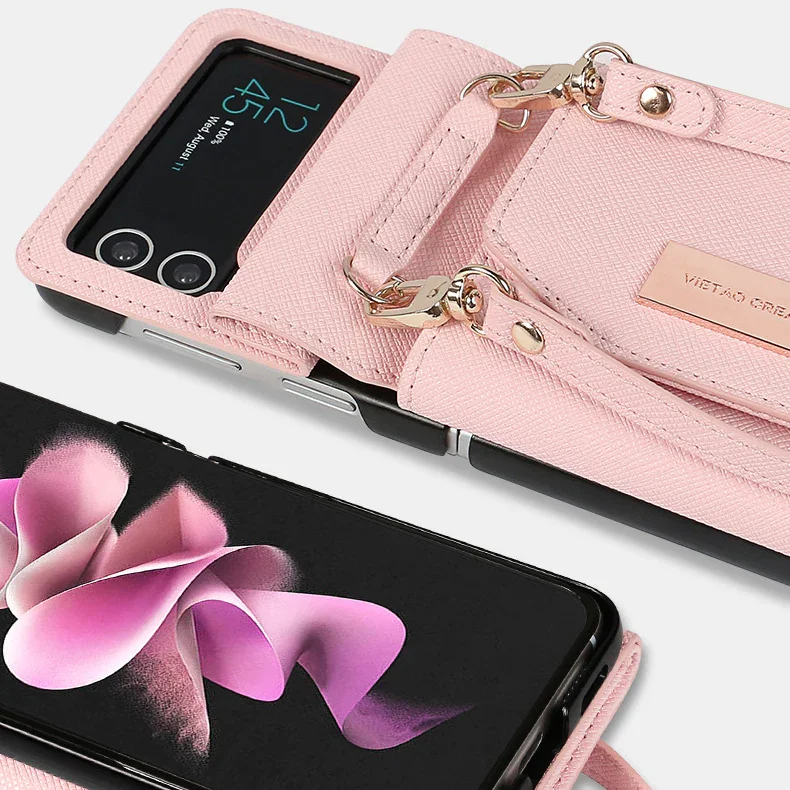 For Samsung ZFlip4 Folding Screen Wallet Phone Case