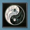 Yin Yang Diagramm von Engeln - runder Bohrer Diamantmalerei - 30*30cm