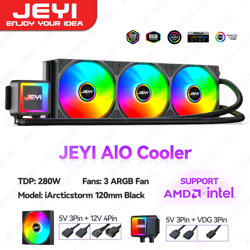 【新品】OMMO IRREGULAR PATTERN AIO SKYSHALO CPU Liquid Cooler AIO CPU Water Cooler-120mm PWN