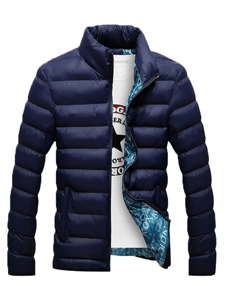 FTLZZ New Autumn Winter Jackets Parka Men Warm Outwear Casual Slim Mens Coats Windbreaker Quilted Jackets Men M-6XL