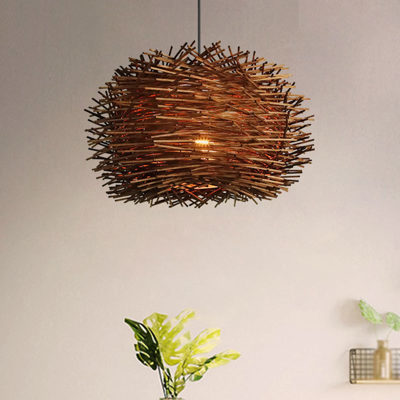 Wood Modern Geometric Shape Pendant Lights