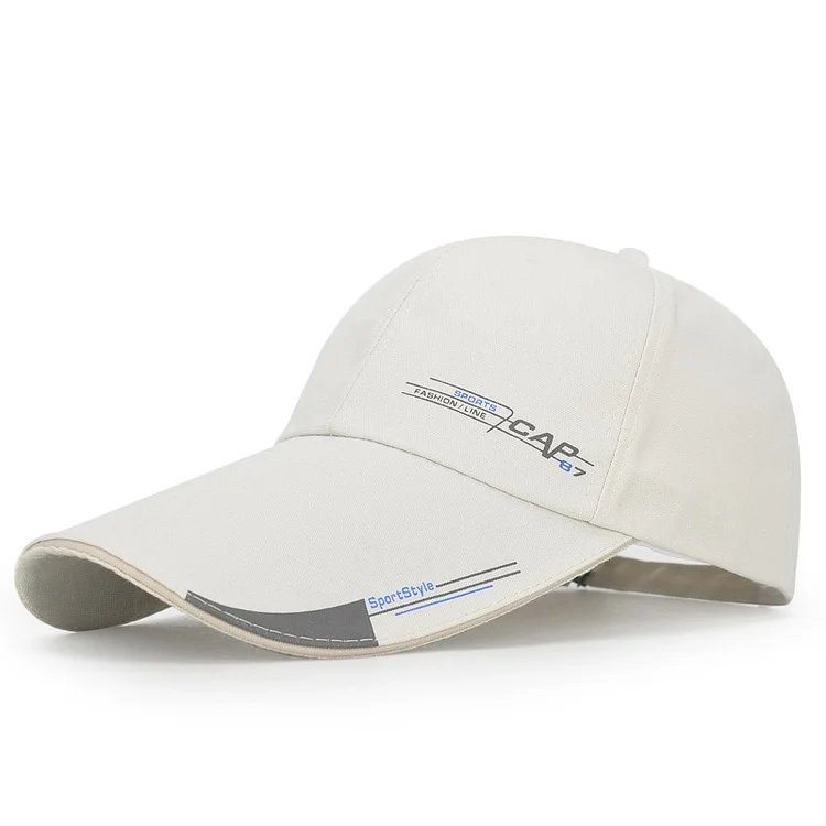 2023Sports Cap Mens Hat for Fish OutdoorLine Baseball Cap Long Visor Brim Shade Sun Hat Bone Hats for Men