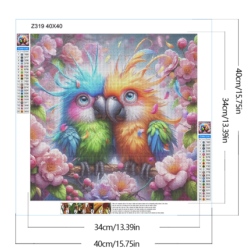 Diamond Painting - Full Round Drill - Parrot(Canvas|40*40cm)