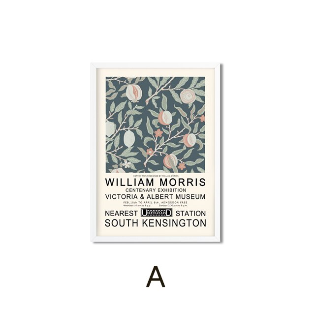 William Morris Nordic Canvas Paiting Abstract Style Wall Pictures Prints And Posters Flowers Plant For Living Room Decoration