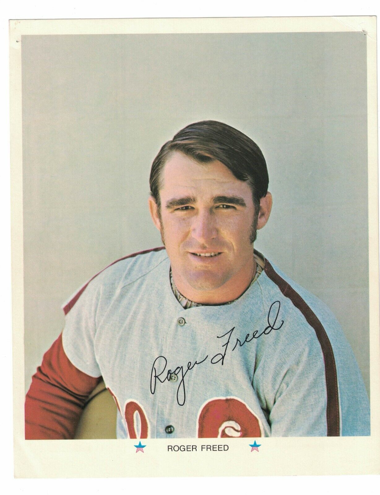 Roger d Philadelphia Phillies 1971 ARCO Gas Oil 8x10 Photo Poster painting Card RH