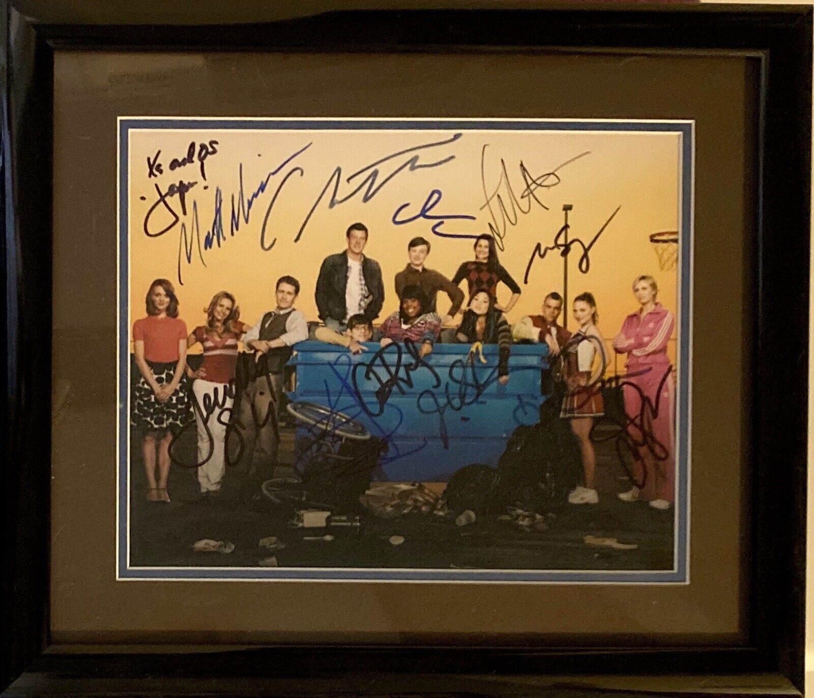 Glee Cast Signed Autographed Framed 8x10 Color Photo Poster painting