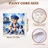 (US Local)Paint By Numbers Kit On Canvas DIY Oil Art Seaside Boy and Dog Picture Home Decor40x40cm