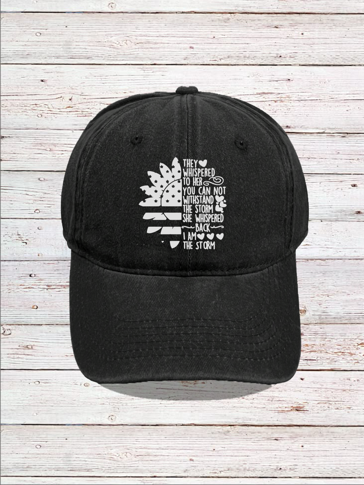 Western Style Retro Washed Distressed Letter Print Baseball Cap