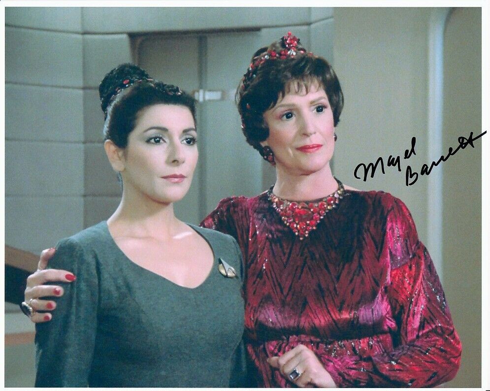 MAJEL BARRETT signed STAR TREK NEXT GENERATION 8x10 w/ coa MARINA SIRTIS CLOSEUP