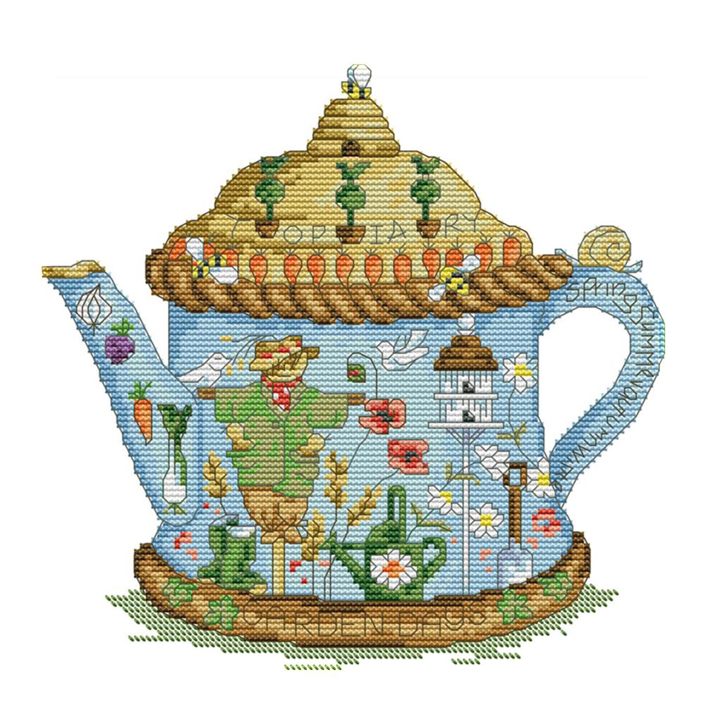 

Scarecrow Teapot - 14CT Stamped Cross Stitch - 28*27cm, 501 Original