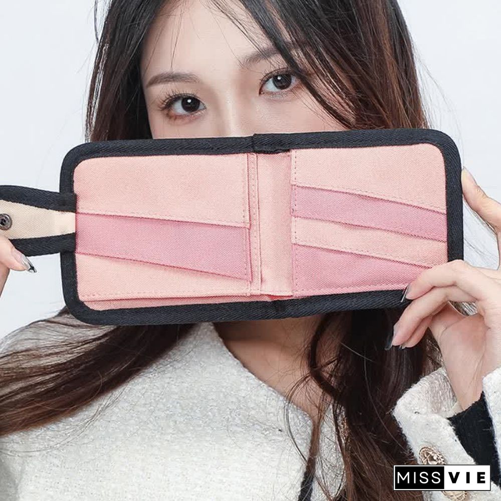 3D Cartoon Colorblock Canvas Purse