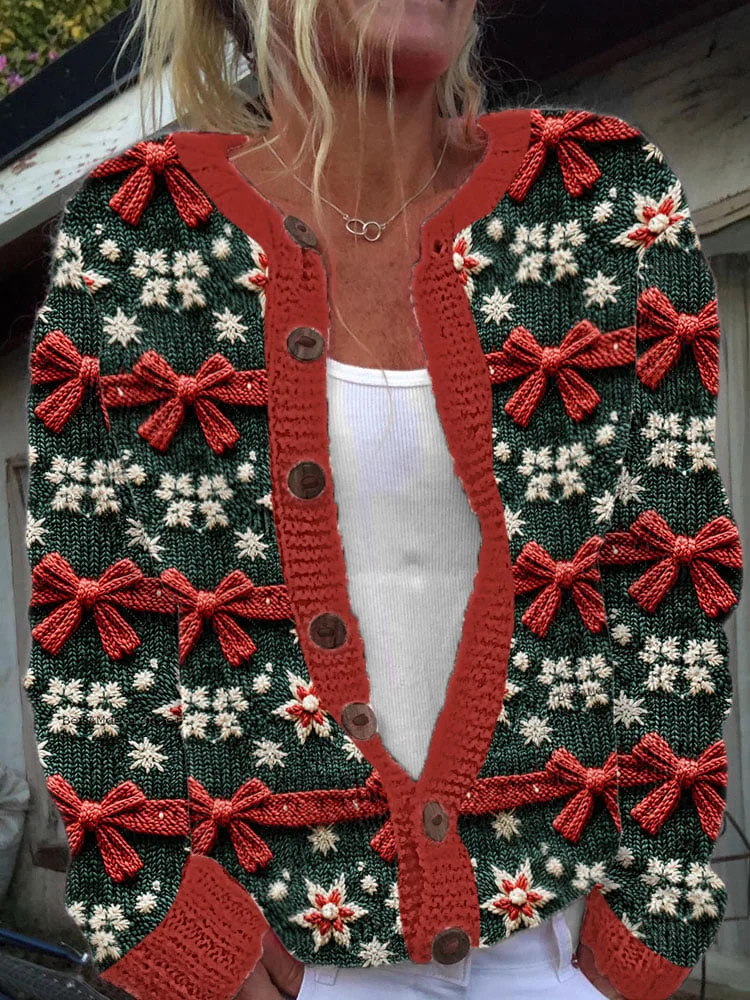 Women's Christmas Knit Cardigan