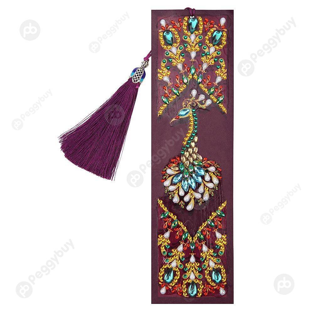 

Peafowl-DIY Creative Diamond Tassel Bookmark, 501 Original