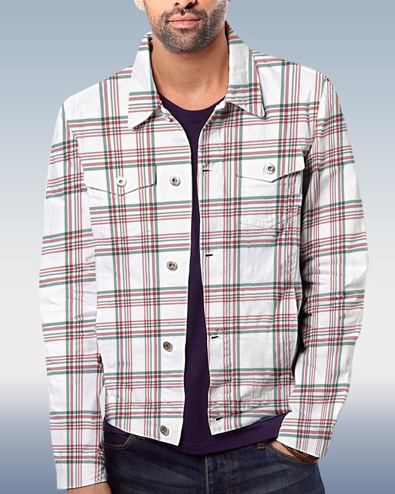 Men's Casual Geometric Pattern Jacket 032